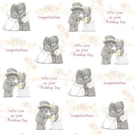 Wedding Day Congratulations Me to You Bear Gift Wrap £0.60